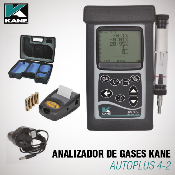 analizador de gases portátil Kane autoplus 4-2 – Globaltech Ecuador