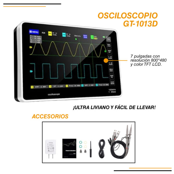 Osciloscopio 2 Canales de Globaltech