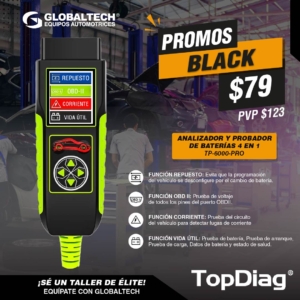 ANALIZADOR Y PROBADOR DE BATERÍAS 4 EN 1 GT-BT-400