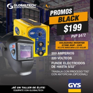 SOLDADORA INVERTER GYSMI 200P - 220V + MÁSCARA LCD SOLAR