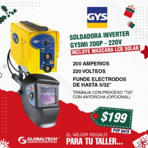 SOLDADORA INVERTER GYSMI 200P - 220V + MÁSCARA LCD SOLAR